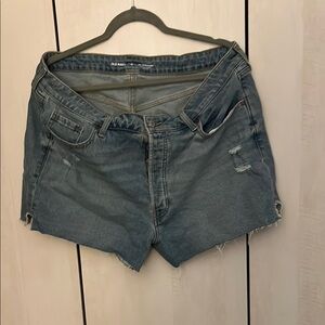 Old Navy Blue Jean Shorts with Distressed Cut-Off Hem